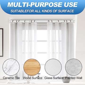 CorkLatta Adjustable Shower Curtain Rod 31-80 Inch