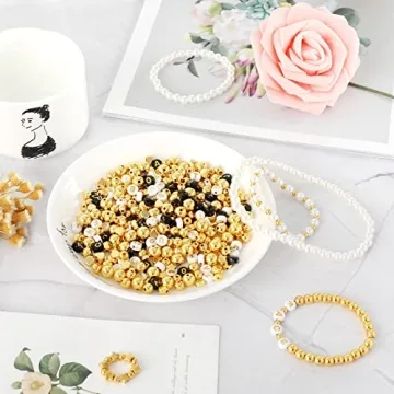 Whaline 1500Pcs Assorted Beads Kit for Jewelry Crafting