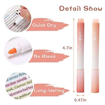 12 Packs Highlighters Assorted Colors, Bible Highlighters and Pens No Bleed, Aesthetic Highlighters ...
