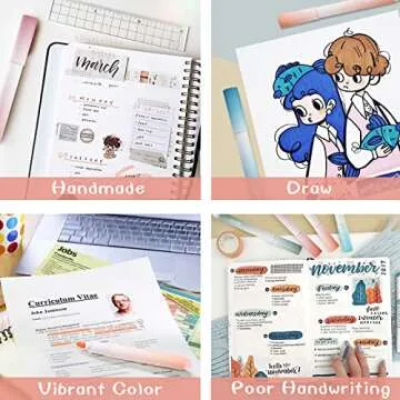 12 Packs Highlighters Assorted Colors, Bible Highlighters and Pens No Bleed, Aesthetic Highlighters with Soft Chisel Tip, Cute Highlighter Pastels, Bible Study Supplies and Aesthetic School Supplies