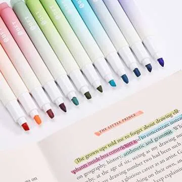 12 Packs Highlighters Assorted Colors, Bible Highlighters and Pens No Bleed, Aesthetic Highlighters with Soft Chisel Tip, Cute Highlighter Pastels, Bible Study Supplies and Aesthetic School Supplies