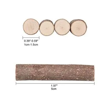 LAZACA Craft Sticks, Wood Sticks Crafting Twigs Crafts Log Toy DIY Vase Fillers Pumpkin Stems Rustic Decorations Ornaments,Loose Parts Play Materials