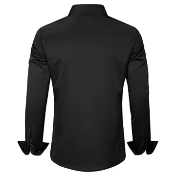 J.VER Wrinkle-Free Black Dress Shirt for Men
