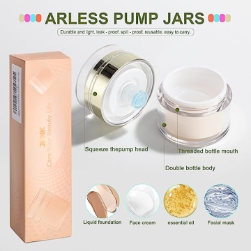 Premium JPNK Airless Pump Cosmetic Containers with Spatula
