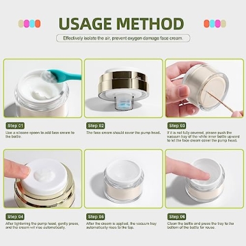 Premium JPNK Airless Pump Cosmetic Containers with Spatula
