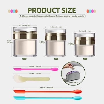 Premium JPNK Airless Pump Cosmetic Containers with Spatula