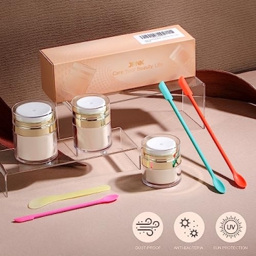 Premium JPNK Airless Pump Cosmetic Containers with Spatula