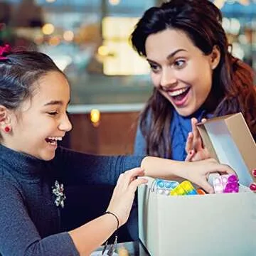 Antyd 52 Pcs Mini Push pop Keychain Bubble Squeeze Sensory Fidget Toys, Anxiety Stress Reliever Hand Toys,Party Favors Supplies Idea Gifts for Kids Adults…