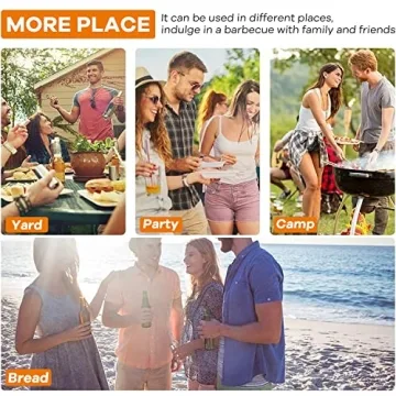MGHH Portable Charcoal Grill with 2 Wheels for Outdoor Fun