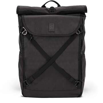 Chrome Industries Bravo 3.0 Backpack - Weatherproof Rolltop Commuter and Cycling Laptop Pack, Black,...
