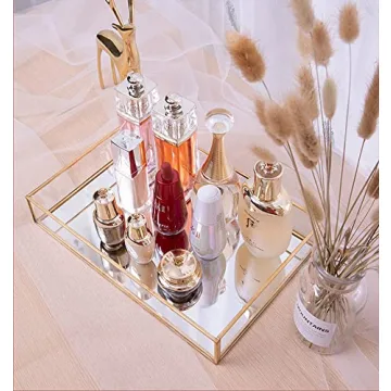 Elegant Sooyee Mirror Tray for Jewelry and Cosmetics