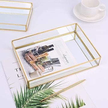 Elegant Sooyee Mirror Tray for Jewelry and Cosmetics