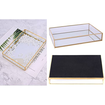 Elegant Sooyee Mirror Tray for Jewelry and Cosmetics