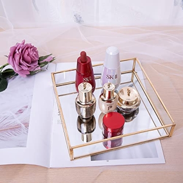 Elegant Sooyee Mirror Tray for Jewelry and Cosmetics