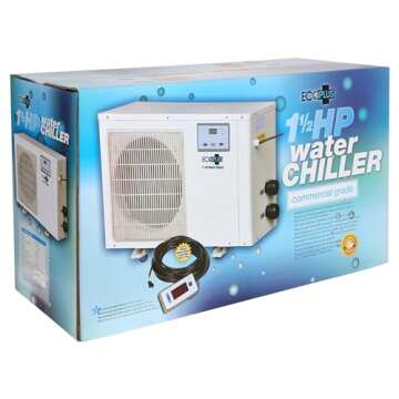 EcoPlus Commercial Grade Water Chiller, Cooler for Reservoirs, Hydroponics, and Aquariums, 1 ½ HP