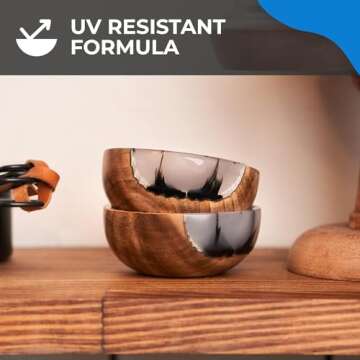 Promise Epoxy Resin Kit - Crystal Clear, UV Resistant, Self Leveling, Food Safe for Table Top, Arts & Crafts, Wood Casting, Jewelry Making, Use with Mica Powder, Silicone Molds, Alcohol Ink (1 Gallon)