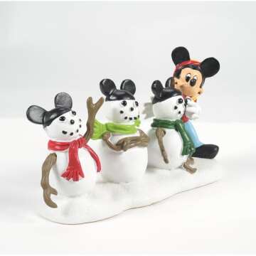 Department 56 Disney Village The Three Mousketeers Accessory Figurine, White, Small
