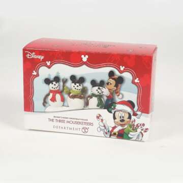 Department 56 Disney Village The Three Mousketeers Accessory Figurine, White, Small
