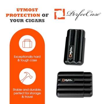 Perfec - PerfecCase 5-Finger Cigar Humidifier Case, Virtually Airtight Cigar Case