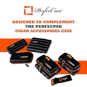 Perfec - PerfecCase 5-Finger Cigar Humidifier Case, Virtually Airtight Cigar Case