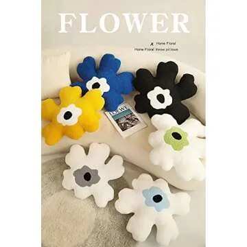 Stylish Plush Flower Pillow for Home Decor