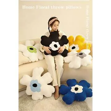 Stylish Plush Flower Pillow for Home Decor