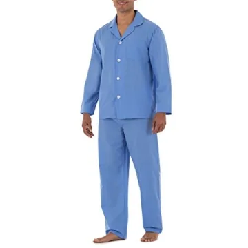 Azure Blue Long Sleeve Pajama Set - Men's X-Large