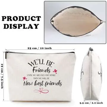 Xuniea 6 Pieces Girls Trip Gifts Favors | Friendship Makeup Bag Set