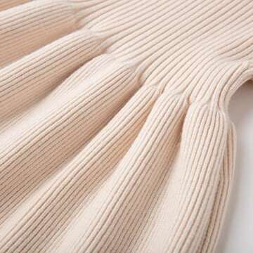 Simplee Kids Ribbed Knit Sweater Dress for Girls