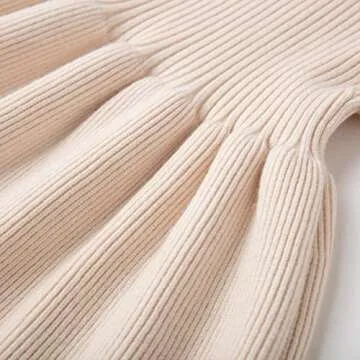 Simplee Kids Ribbed Knit Sweater Dress for Girls