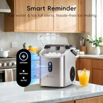 ecozy Nugget Ice Maker Countertop Produces Ice in Minutes