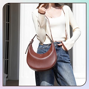 Trendy Coffee Leather Clutch Handbag - Stylish & Practical