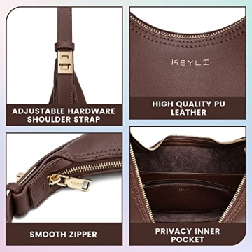 Trendy Coffee Leather Clutch Handbag - Stylish & Practical