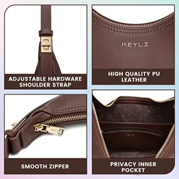 Trendy Coffee Leather Clutch Handbag - Stylish & Practical