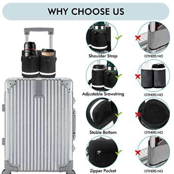 TaihuaXin Cup Holder Travel Bag for Easy Traveling