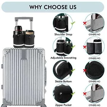 TaihuaXin Cup Holder Travel Bag for Easy Traveling