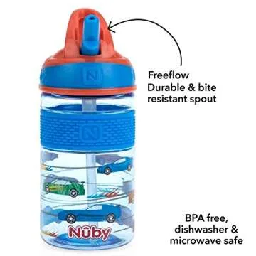 Durable Nuby Thirsty Kids Water Bottle for Toddlers
