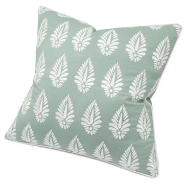 YugTex Booti Set of 2 Decorative Pillow Covers - Light Teal