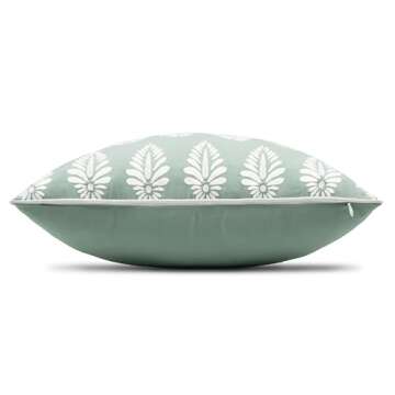 YugTex Booti Set of 2 Decorative Pillow Covers - Light Teal