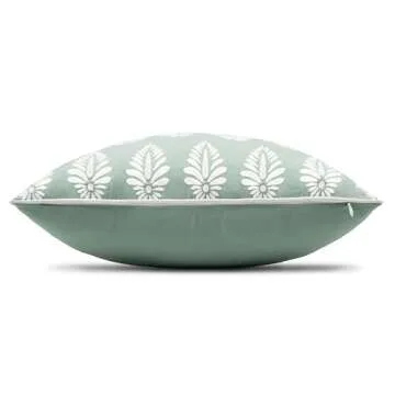 YugTex Booti Set of 2 Decorative Pillow Covers - Light Teal