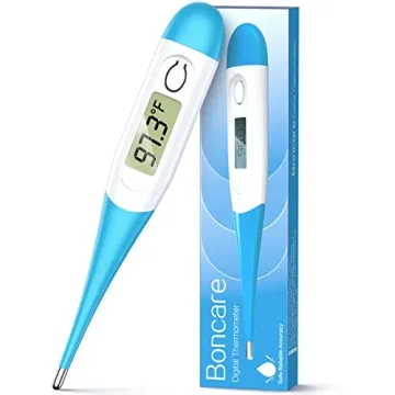 Boncare 10 Seconds Oral Thermometer for Black and Blue - Accurate & Safe for Family