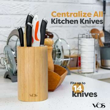 Vos Universal Knife Block for Sleek Kitchen Organization