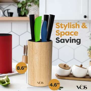 Vos Universal Knife Block for Sleek Kitchen Organization