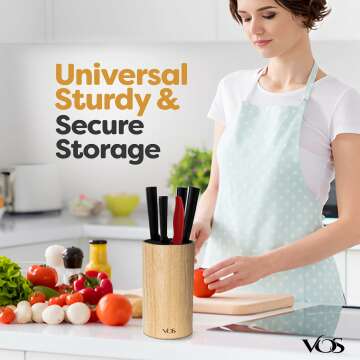Vos Universal Knife Block for Sleek Kitchen Organization