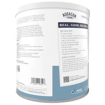 Augason Farms Cheese Sauce Mix Can, Emergency Food Supply, Everyday Meals, 87 Servings