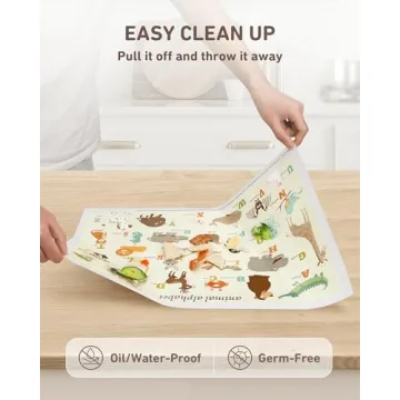 Convenient Disposable Stick-on Placemats for Kids