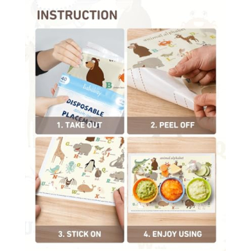 Convenient Disposable Stick-on Placemats for Kids