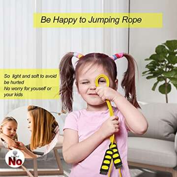 Ponydash Jump Rope, Jump Ropes for Kids, 2 Pack Kids Jump Rope Lightweight &Adjustable &Durable jump...