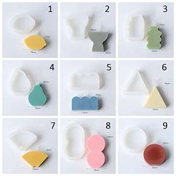 Geometric Shape Silicone Molds for Candles and Cakes