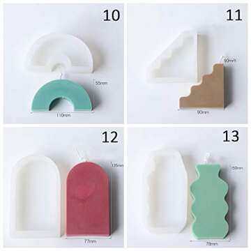 Geometric Shape Silicone Molds for Candles and Cakes